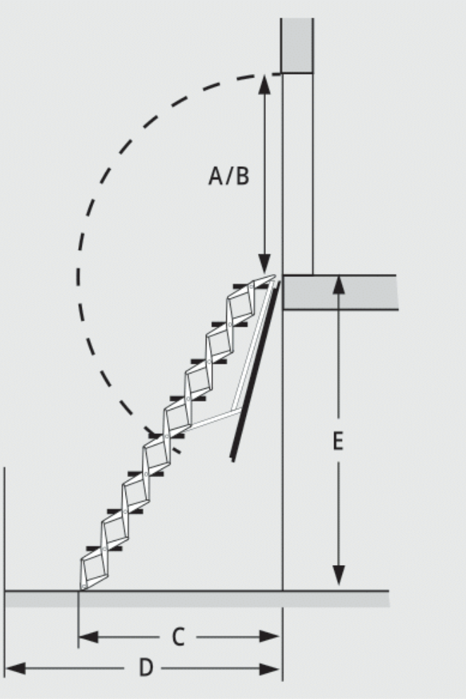 Attic Ladder Concertina Ladder Vertical